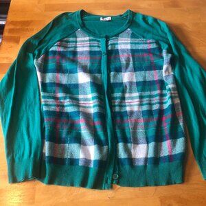 Teal and Plaid Caridgan